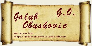 Golub Obušković vizit kartica